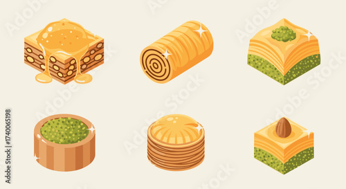 A Delicious Assortment of Sweet Middle Eastern Pastries