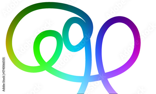 Abstract Color Lines Pattern. Background with Gradient Ribbon Waves. Vector Curve 3D Graphic Shapes. Vector Illustration