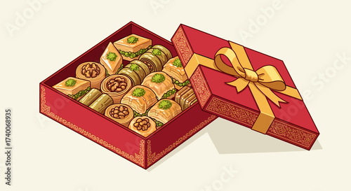 Delicious Middle Eastern Pastries Assortment Gift Box