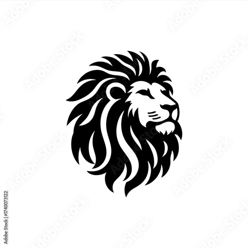 lion head logo design simple modern	
