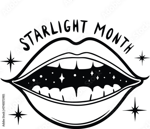 Glossy red lipstick vector illustration of a woman's lips, teeth, and smile, symbolizing beauty, love, and fashion art design