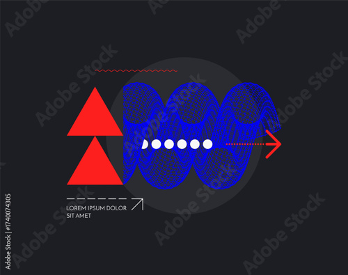 Spiral. Scientific illustration. Connection structure. Molecular grid. 3d vector illustration. Design for banner, flyer, poster, cover or brochure.