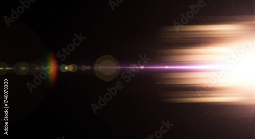 Motion blur light leak overlay effect, grunge film burn background with light leak, abstract glowing background, loud light leak flare on black background, and scratch dust