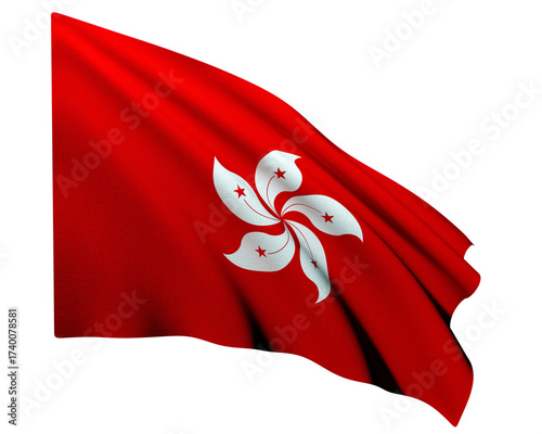 Photography Realistic 3D Rendering Waving National Flag