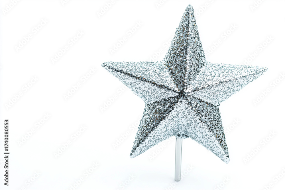 Obraz premium silver christmas star