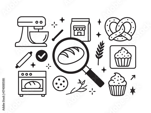 set of kitchen tools icons