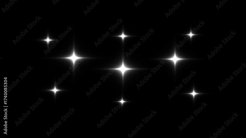 Single Star Animation sparkling star animation, Single shining white star, looped shimmering ...