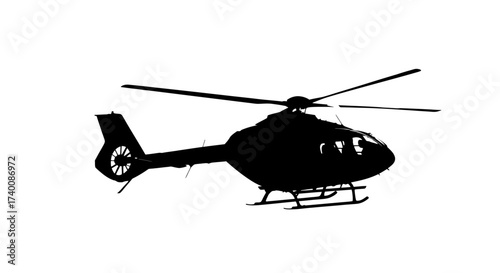 Vector art of silhouette of a helicopter, perfect for design use