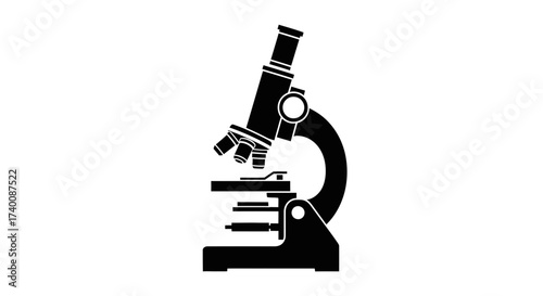 Vector art of microscope, a scientific instrument, vector illustration