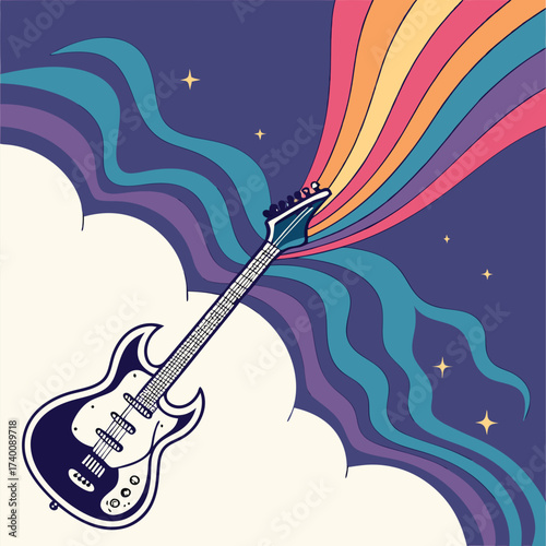 Psychedelic Guitar Rainbow Music