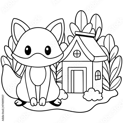 house with a cat