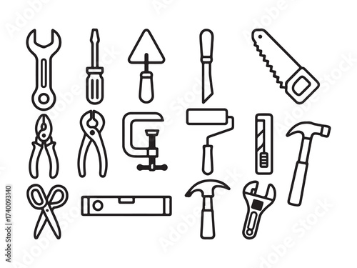 set of gardening tools