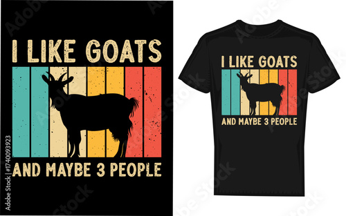 Funny silhouette goat art design for farming enthusiasts and animal lovers perfect for men women and kids