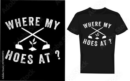 Funny silhouette of a farmer with a garden hoe illustrating gardening and farming activities perfect for agricultural themes