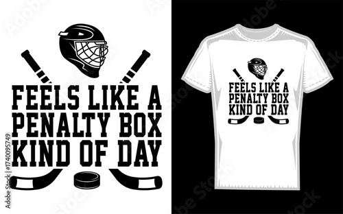 Funny hockey stick and puck silhouette for ice hockey sports and games perfect for athletic designs and team spirit