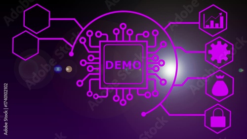 Demo concept design representing presentation, product showcase, and trial experience for users or clients.Symbol of testing, introduction, and demonstrating features before full adoption.