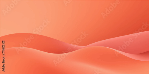 Smooth red silk wave texture background with a soft, abstract curve design