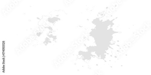 Abstract grunge background with a black ink splat and a detailed vector map of Europe outlining the countries and borders