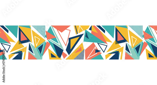 Vibrant geometric triangle pattern for modern designs