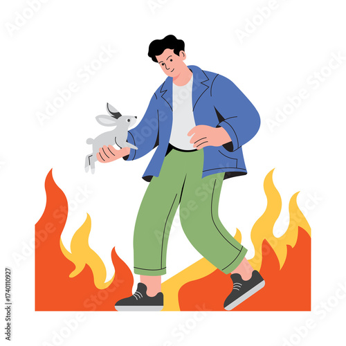 Forest Fire PNG file on transparent background.