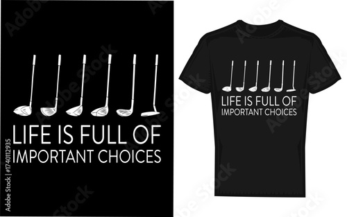 Humorous silhouette of a man playing golf perfect for father s day sports designs and funny golfer gifts