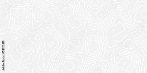 A clean, monochrome abstract background featuring a seamless topographic map pattern with subtle, flowing white contour lines on a light gray surface, conveying minimalist elegance.