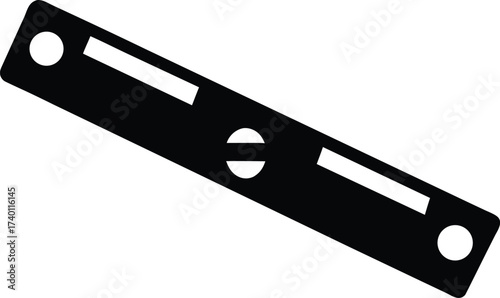 Level tool silhouette vector art illustration