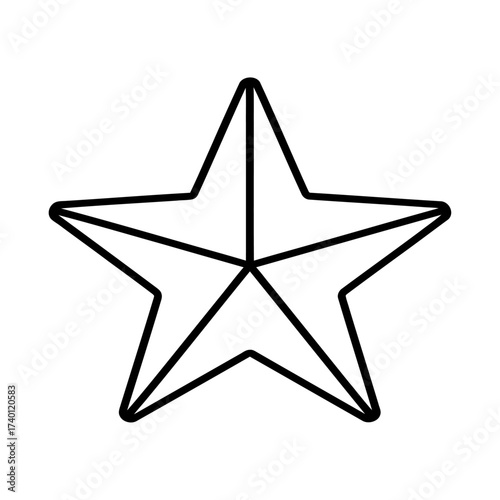 Simple Five-Pointed Star Icon A Versatile Graphic Element for Designs, Concepts, and Presentations, Symbolizing Excellence and Achievement