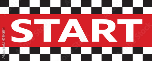 Racing START strep isolated on transparent background