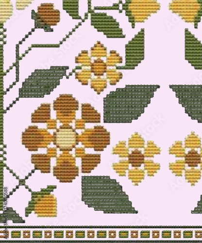 design flower pattren background ethnic design