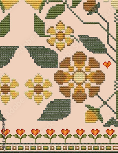 design flower pattren background ethnic design