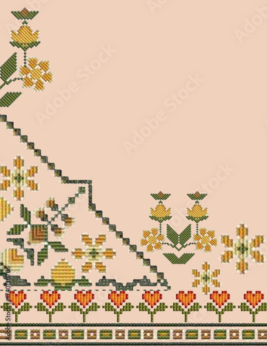 design flower pattren background ethnic design