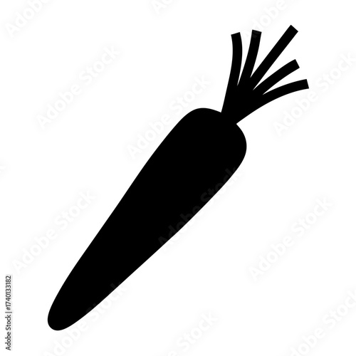 Carrot vector illustration fresh organic vegetable icon healthy food ingredient silhouette clip art simple design element