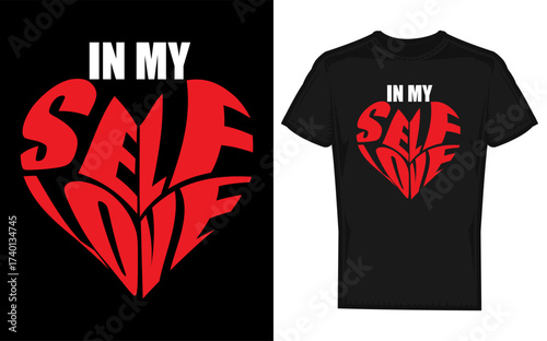 A vibrant heart shape filled with diverse colors and a sense of self love presented in a striking silhouette style