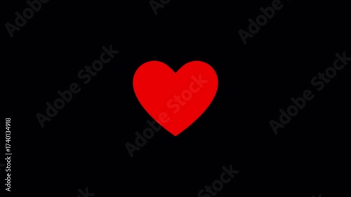 Animated red heart icon beating