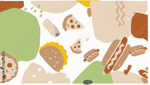 Food abstract pattern