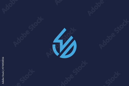 letter wd drop logo icon design vector template