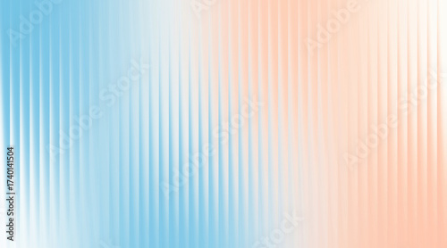 Abstract background with a soft gradient from light blue to pale orange, featuring a vertical ribbed or fluted glass texture.