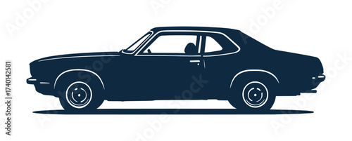 silhouette of classic car (artwork 1)