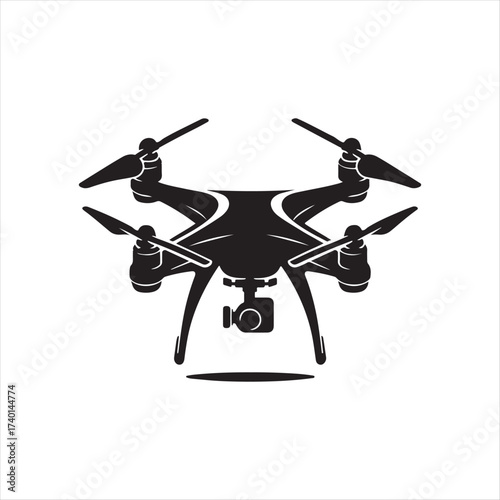drone vector silhouette sketch art idea design collection