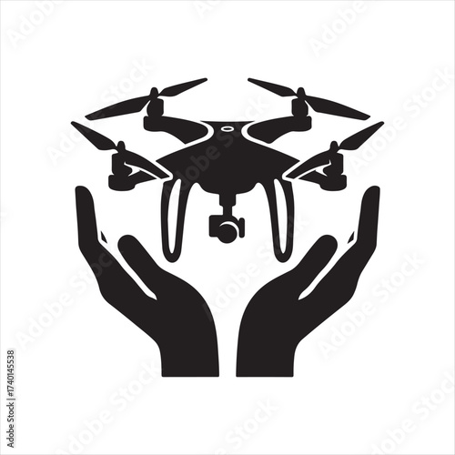 drone vector silhouette sketch art idea design collection