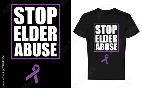Stop elder abuse awareness campaign design featuring a silhouette of an older person and a helping hand symbolizing protection and support