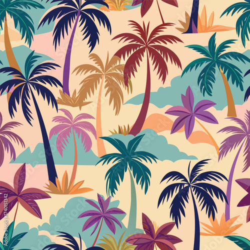 set of palm tree