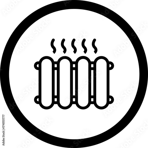 Radiator Vector Icon Design