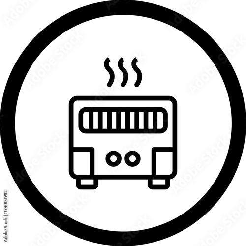 Convection Heater Vector Icon Design