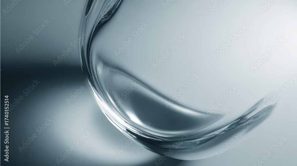 Fototapeta premium Elegant flowing water in abstract design with soft lighting effects