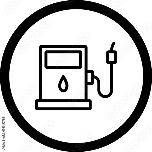 Fuel Station Vector Icon Design