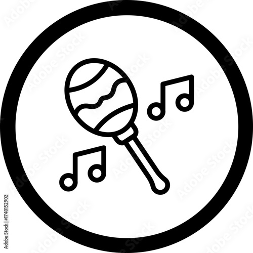 Mexican Street Music Vector Icon Design