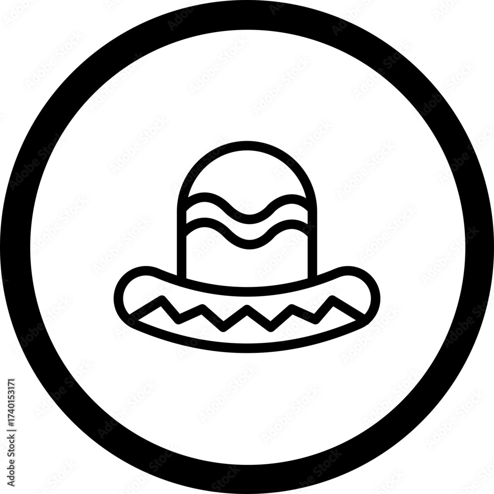 Obraz premium Mexican Hat Dance Vector Icon Design