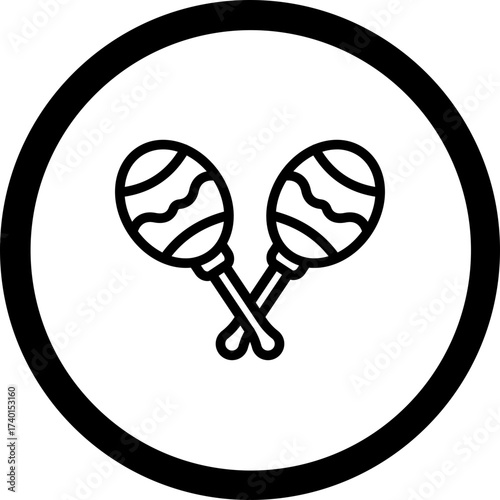 Maracas Vector Icon Design